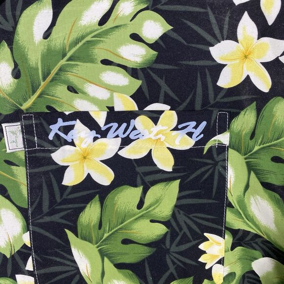 Sunset Breeze Hawaiian Shirt Mens Sz XXL Green Black Palm Leaves Microfiber - Picture 3 of 12